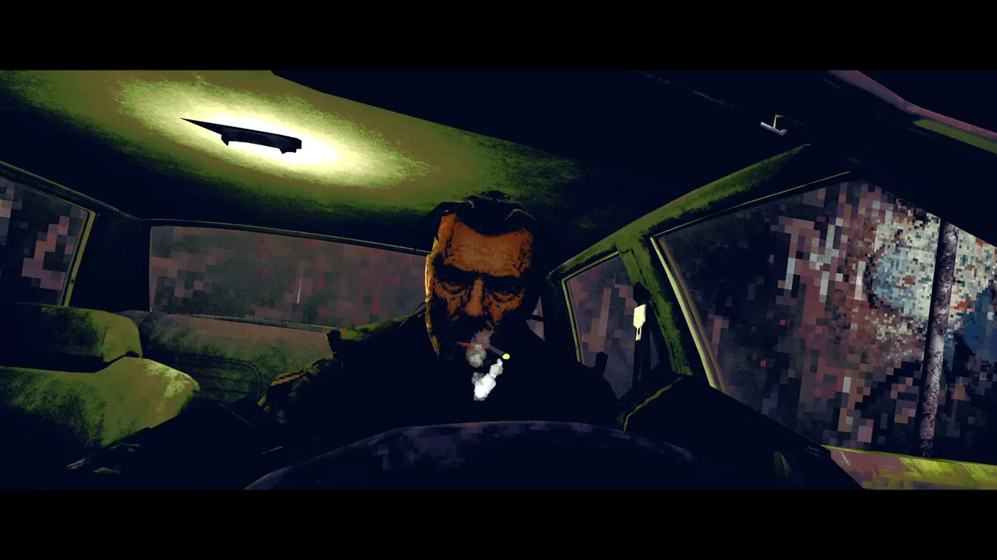 First-person action during one of Carrion City’s scripted danger sequences.